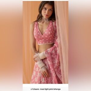 Q Baaro Light Pink Lehenga